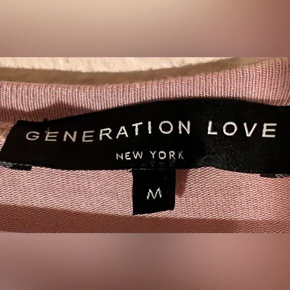 Generation Love New York Pink Ruffles on Chest and Cuffs Shirt Women’s Medium - Picture 4 of 6